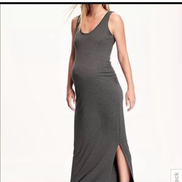 charcoal gray maxi dress